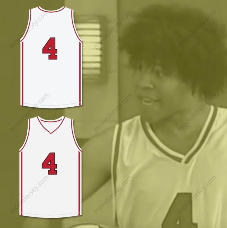 CUSTOM ANY Name Number GERRARD 4 WHITE BASKETBALL JERSEY HIGH SCHOOL MUSICAL SKIT MADTV Top Stitched S-6XL