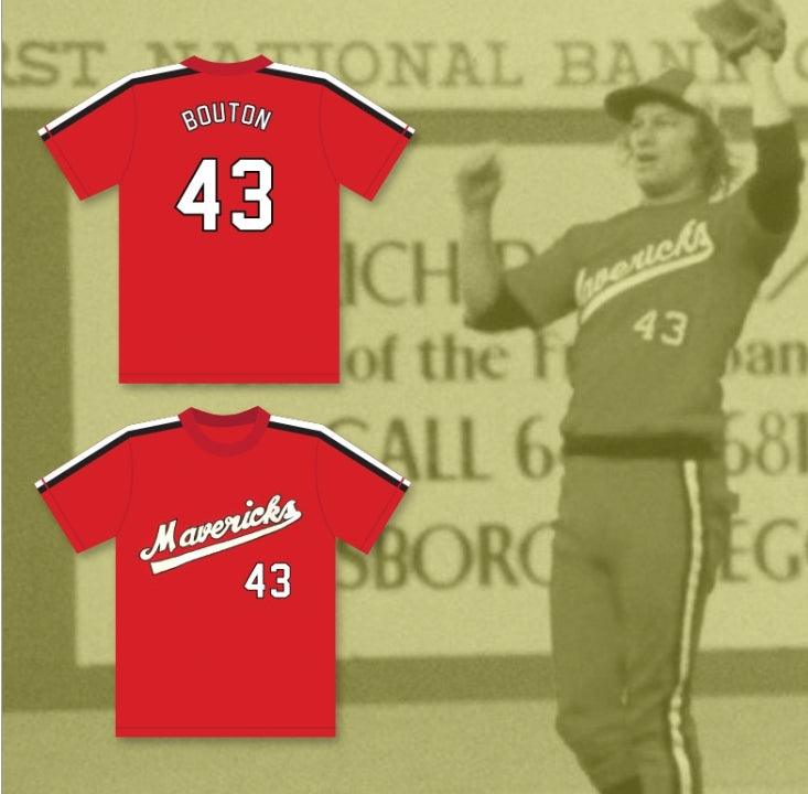 Custom Any Name Number JIM BOUTON 43   RED BASEBALL JERSEY THE BATTERED BASTARDS OF BASEBALL Top Stitched S-6XL