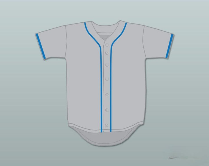 Custom Any Name Number GEORGE PLIMPTON EXHIBITION GAME GRAY BASEBALL JERSEY PAPER LION Top Stitched S-6XL