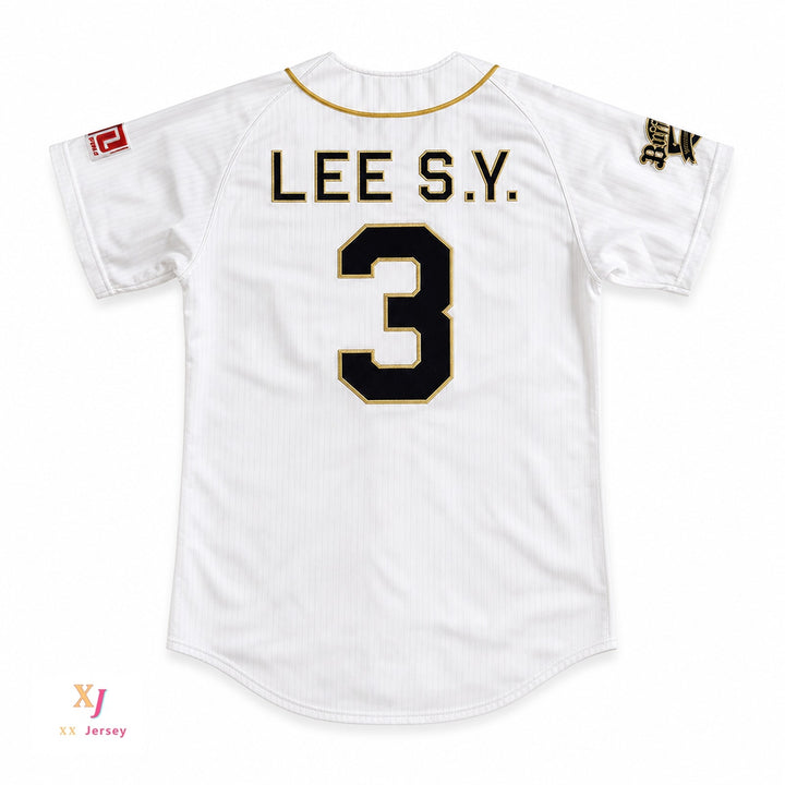 Custom Any Name Number LEE S.Y. 3 ORIX BUFFALOES BASEBALL JERSEY WITH PATCHES Top Stitched S-6XL