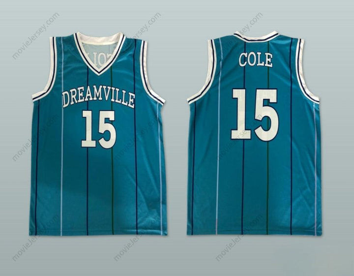 CUSTOM ANY Name Number J COLE 15 DREAMVILLE TEAL BASKETBALL JERSEY Top Stitched S-6XL