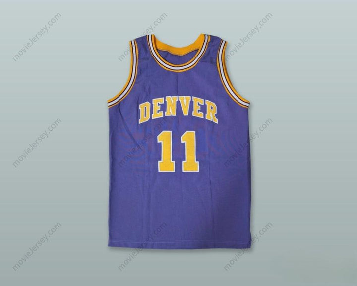 CUSTOM ANY Name Number LARRY BROWN 11 PURPLE BASKETBALL JERSEY Top Stitched S-6XL