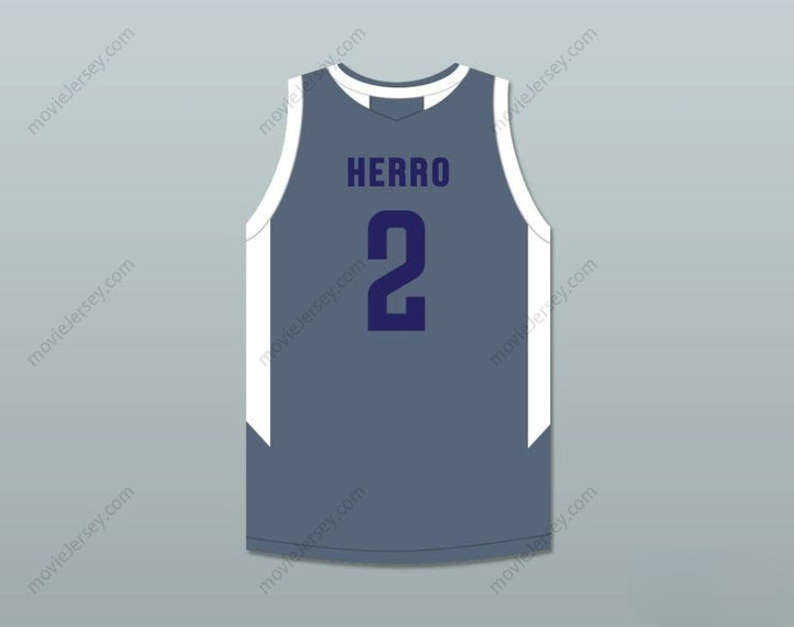 CUSTOM ANY Name Number TYLER HERRO 2  PLAYGROUND BASKETBALL DARK GRAY BASKETBALL JERSEY Top Stitched S-6XL