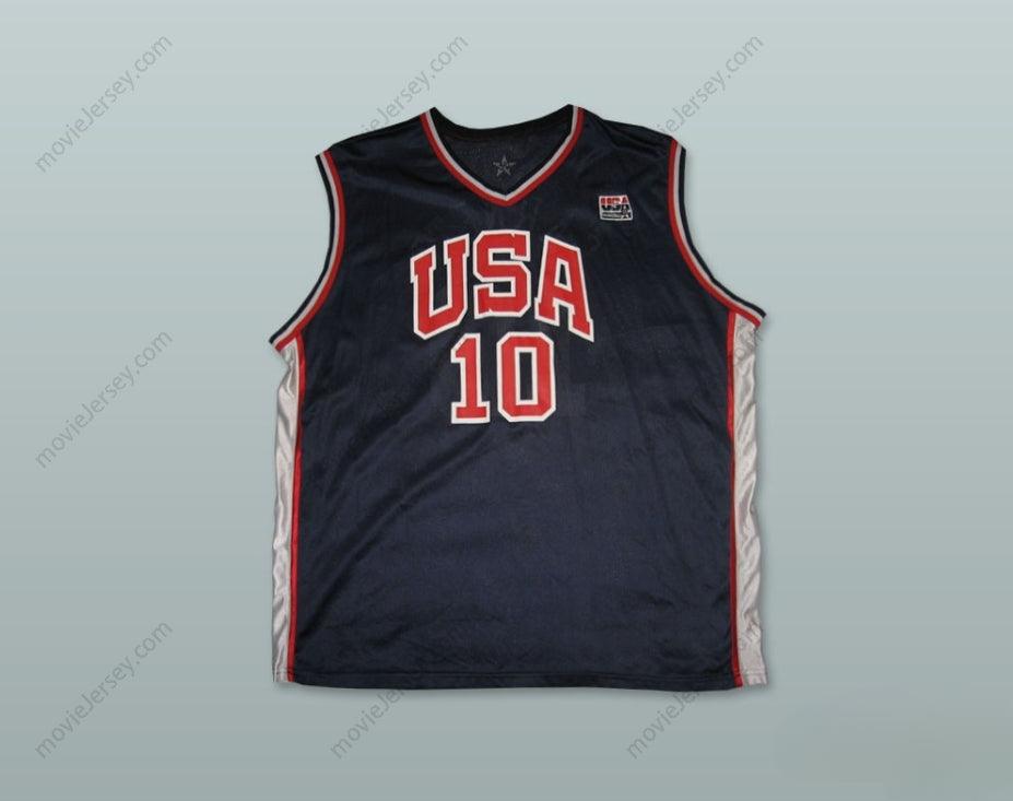 CUSTOM ANY Name Number KEVIN GARNETT 10 USA TEAM AWAY BASKETBALL JERSEY Top Stitched S-6XL