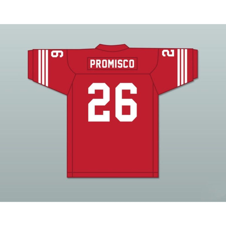 CUSTOM ANY Name WINDRUNNER DAVE PROMISCO 26 MUSTANGS HIGH SCHOOL RED FOOTBALL JERSEY Top Stitched S-6XL