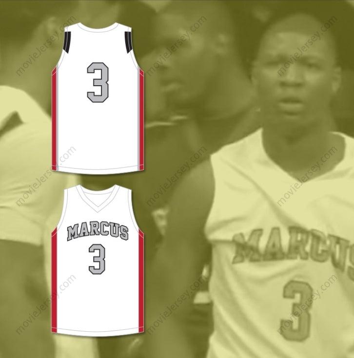 CUSTOM ANY Name Number MARCUS SMART 3 EDWARD S. MARCUS HIGH SCHOOL MARAUDERS WHITE BASKETBALL JERSEY 2 Top Stitched S-6XL