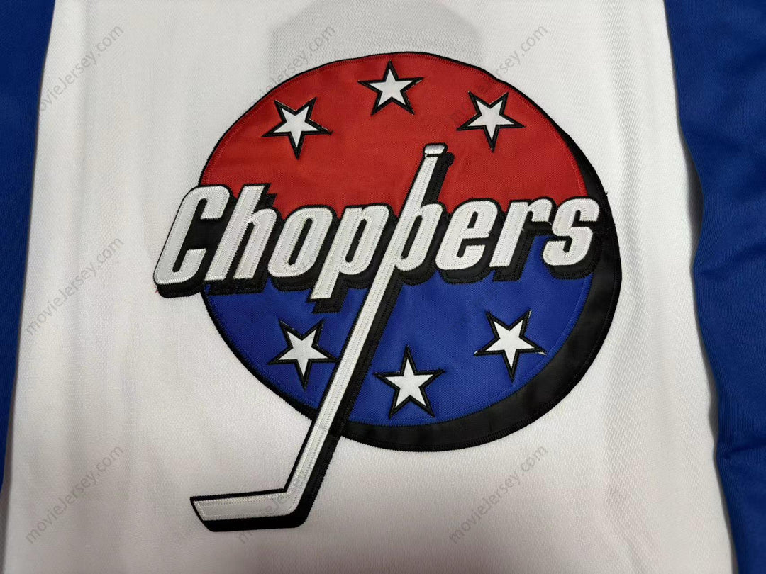 Custom Any Name Number PAUL LAUS 3 ALBANY CHOPPERS WHITE HOCKEY JERSEY Top Stitched S-6XL