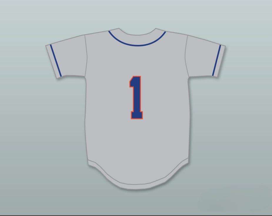 Custom Any Name Number MIKE TROUT 1  SENIOR HIGH SCHOOL THUNDERBOLTS GRAY BASEBALL JERSEY 1 Top Stitched S-6XL