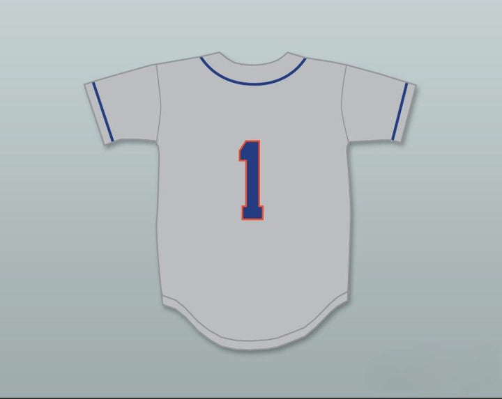 Custom Any Name Number MIKE TROUT 1  SENIOR HIGH SCHOOL THUNDERBOLTS GRAY BASEBALL JERSEY 1 Top Stitched S-6XL