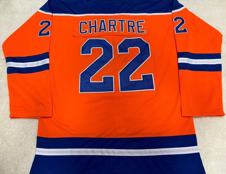 Custom Any Name Number 1973-74 WHA CLAUDE CHARTRE 22 JERSEY KNIGHTS ORANGE HOCKEY JERSEY Top Stitched S-6XL