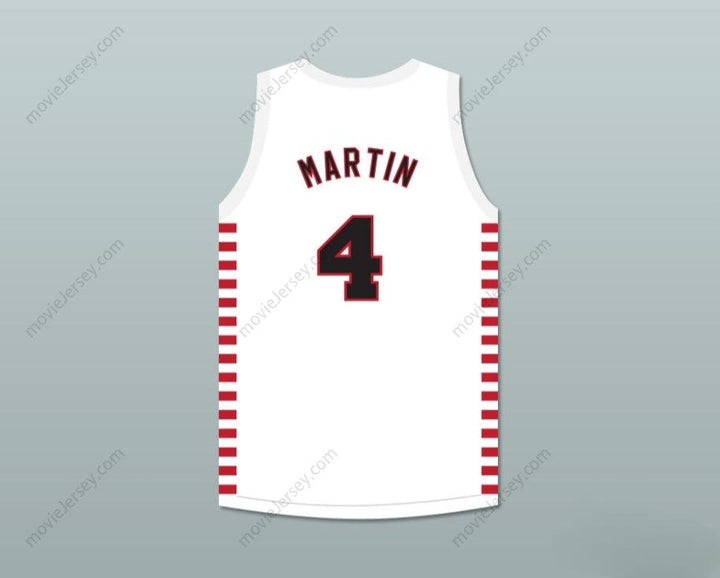 CUSTOM ANY Name Number DINO MARTIN 4 PROVIDENCE STEAMROLLERS WHITE BASKETBALL JERSEY WITH PATCH 1 Top Stitched S-6XL