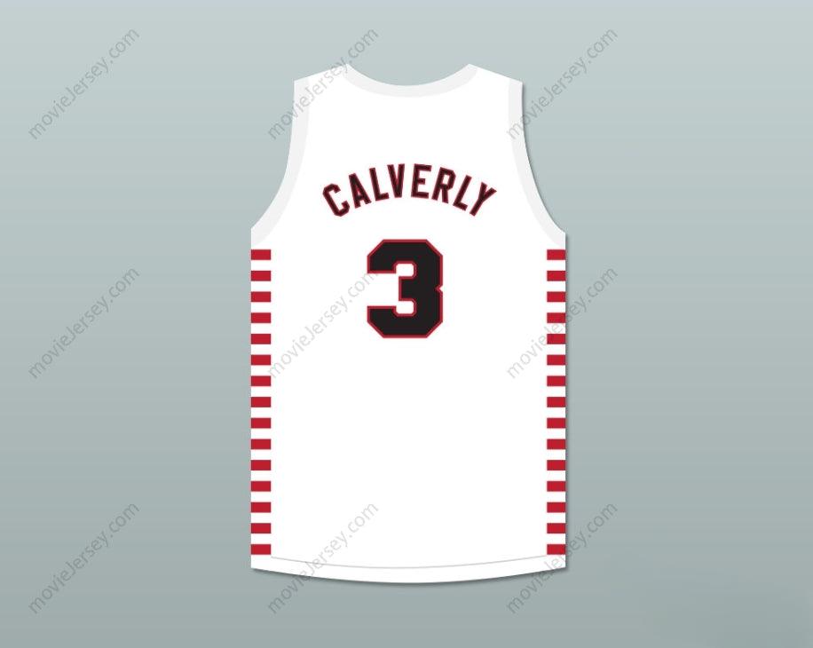 CUSTOM ANY Name Number ERNIE CALVERLEY 3 PROVIDENCE STEAMROLLERS WHITE BASKETBALL JERSEY 2 Top Stitched S-6XL