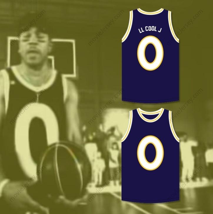 CUSTOM ANY Name Number LL COOL J 0 MONSTARS DARK BLUE BASKETBALL JERSEY HIT EM HIGH Top Stitched S-6XL