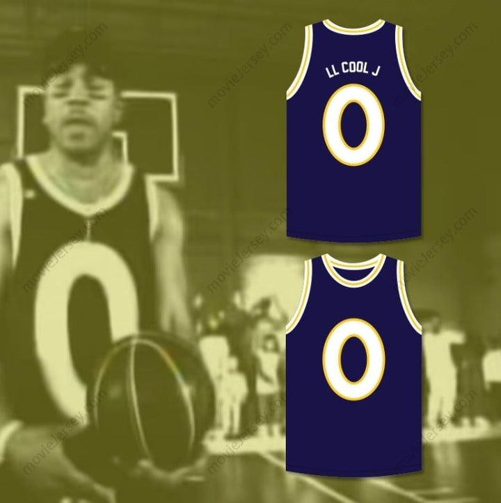 CUSTOM ANY Name Number LL COOL J 0 MONSTARS DARK BLUE BASKETBALL JERSEY HIT EM HIGH Top Stitched S-6XL