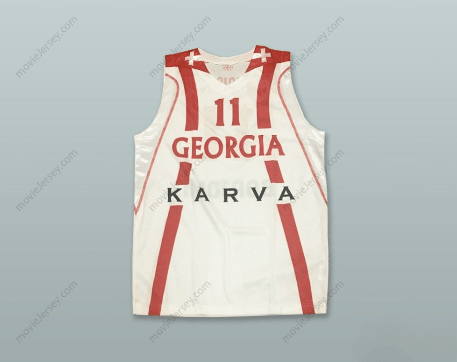 CUSTOM ANY Name Number MANUCHAR MARKOISHVILI 11 GEORGIA WHITE BASKETBALL JERSEY Top Stitched S-6XL