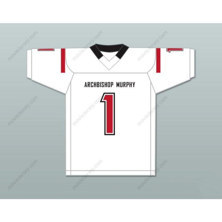 CUSTOM ANY Name Number KYLER GORDON 1 ARCHBISHOP MURPHY HIGH SCHOOL WILDCATS WHITE Football Jersey Top Stitched S-6XL