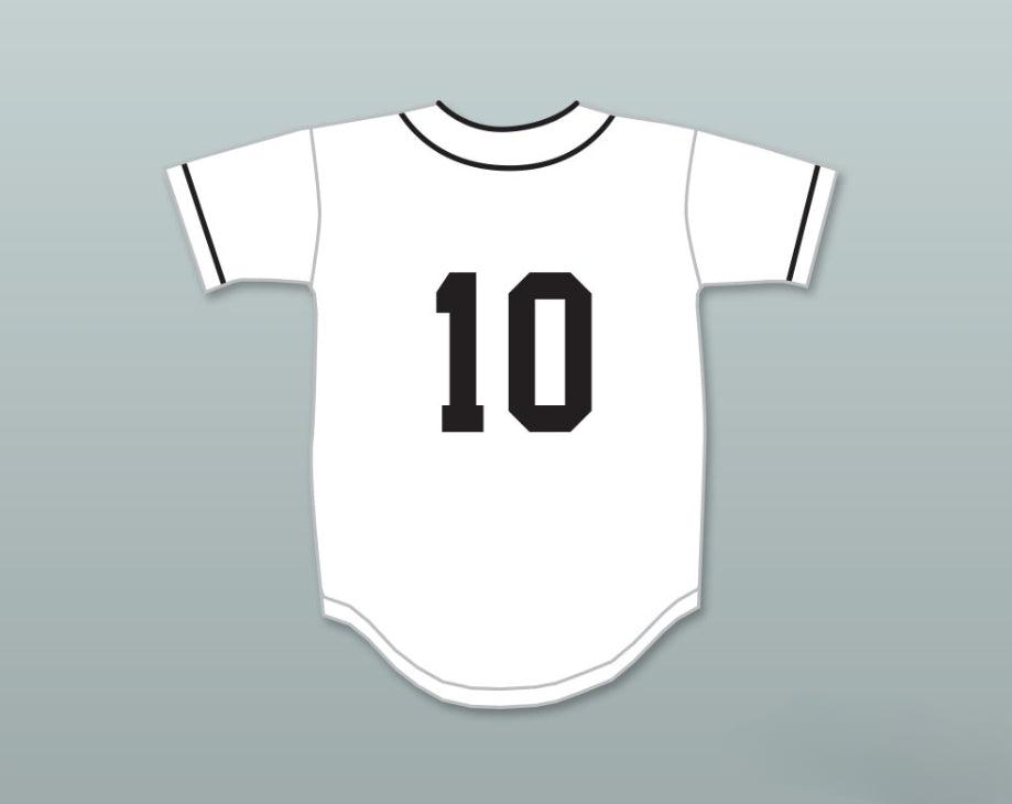 Custom Any Name Number RON SANTO 10  HIGH SCHOOL QUAKERS WHITE BASEBALL JERSEY 1 Top Stitched S-6XL