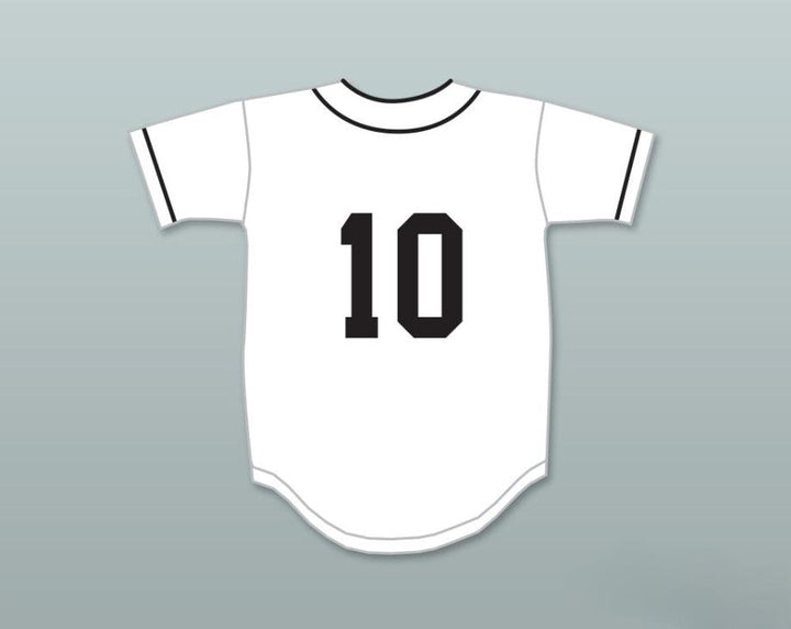 Custom Any Name Number RON SANTO 10  HIGH SCHOOL QUAKERS WHITE BASEBALL JERSEY 1 Top Stitched S-6XL