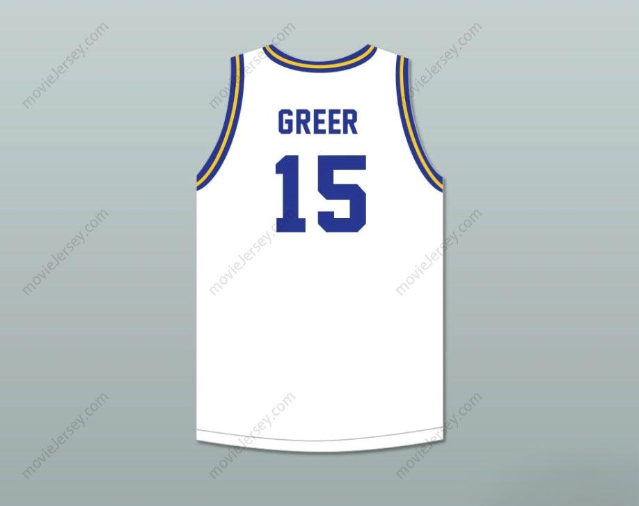 CUSTOM ANY Name Number HAL GREER 15 FREDERICK DOUGLASS JUNIOR AND SENIOR HIGH SCHOOL TIGERS WHITE BASKETBALL JERSEY 1 Top Stitched S-6XL