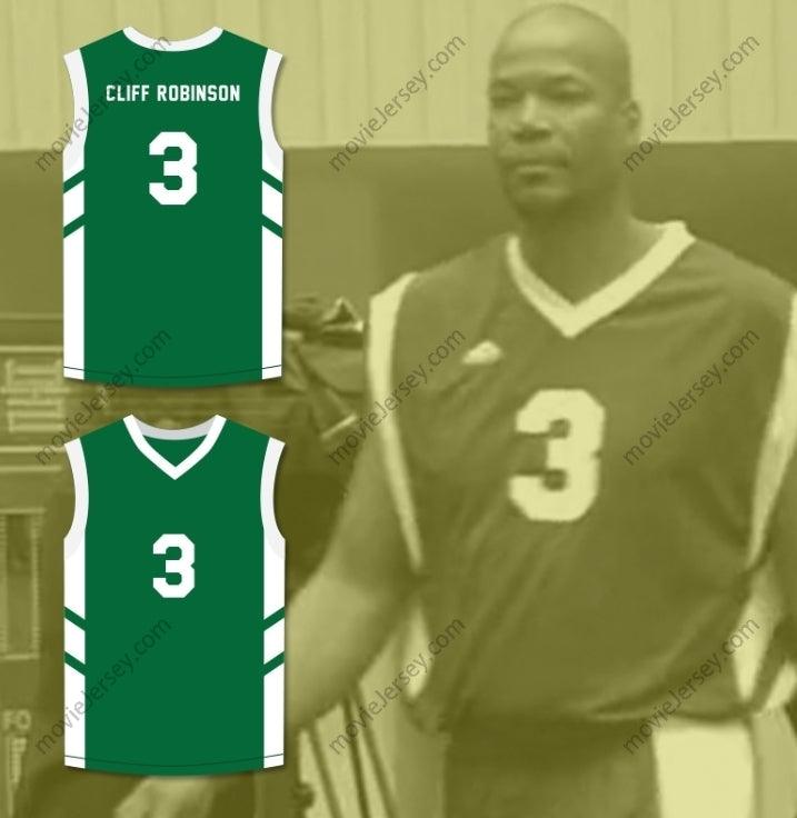 CUSTOM ANY Name Number CLIFF ROBINSON 3 GREEN BASKETBALL JERSEY DENNIS RODMAN'S BIG BANG IN PYONGYANG Top Stitched S-6XL