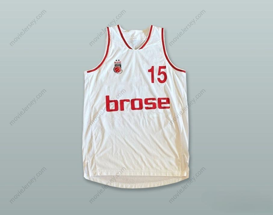 CUSTOM ANY Name Number DUNCAN 15 BROSE BAMBERG GERMANY WHITE BASKETBALL JERSEY Top Stitched S-6XL