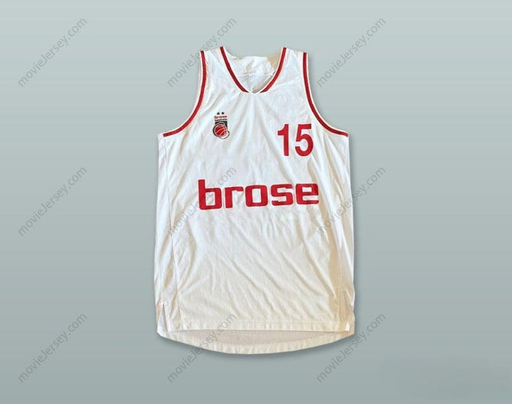 CUSTOM ANY Name Number DUNCAN 15 BROSE BAMBERG GERMANY WHITE BASKETBALL JERSEY Top Stitched S-6XL