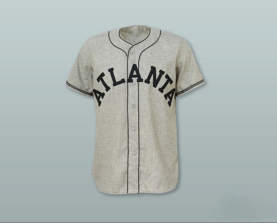 Custom Any Name Number  CRACKERS 7 GRAY BUTTON DOWN BASEBALL JERSEY Top Stitched S-6XL