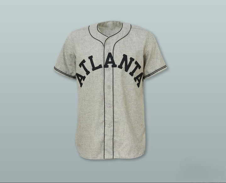 Custom Any Name Number  CRACKERS 7 GRAY BUTTON DOWN BASEBALL JERSEY Top Stitched S-6XL