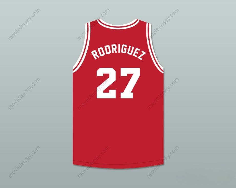 CUSTOM ANY Name Number GUILLERMO RODRIGUEZ 27 TIJUANA PIRANHAS RED BASKETBALL JERSEY MEXICAN EXPANSION TEAM Top Stitched S-6XL