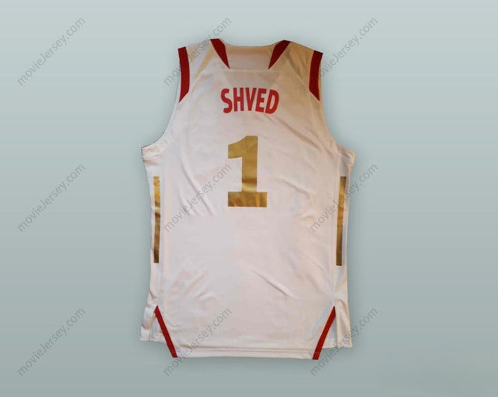 CUSTOM ANY Name Number ALEXEY SHVED 1 RUSSIA NATIONAL TEAM WHITE BASKETBALL JERSEY Top Stitched S-6XL