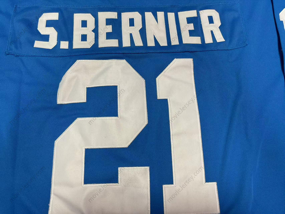 Custom Any Name Number 1977-78 WHA SERGE BERNIER 21 QUEBEC NORDIQUES BLUE HOCKEY JERSEY Top Stitched S-6XL
