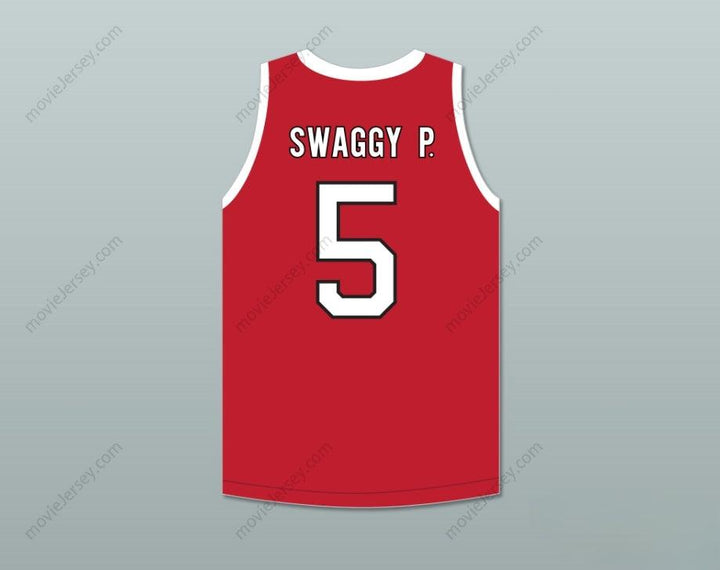 CUSTOM ANY Name Number SWAGGY P. 5 ACE FAMILY CHARITY RED BASKETBALL JERSEY Top Stitched S-6XL