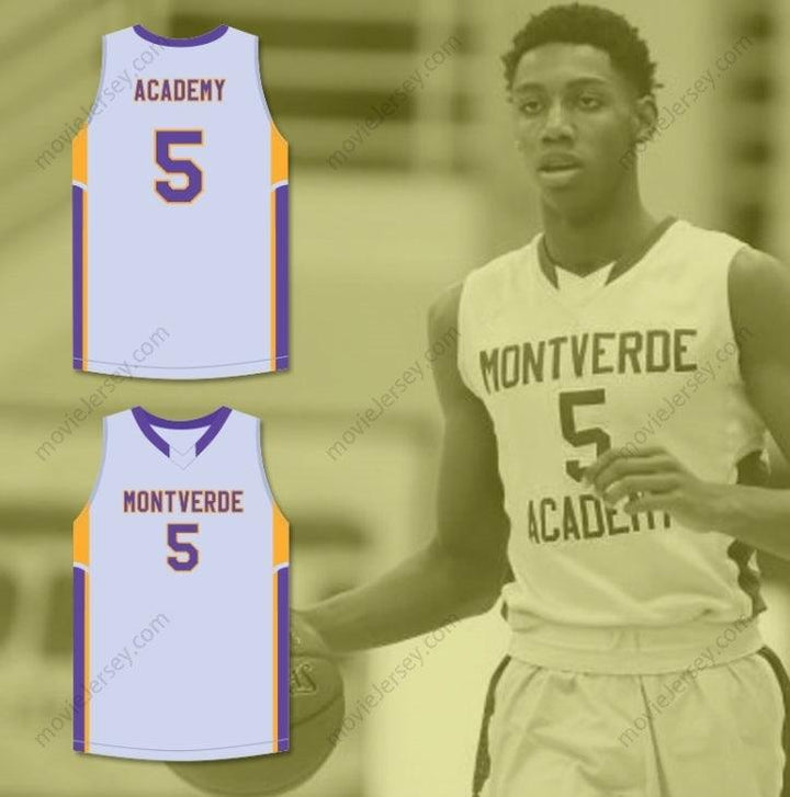 CUSTOM ANY Name Number R.J. BARRETT 5  ACADEMY  GRAY BASKETBALL JERSEY Top Stitched S-6XL
