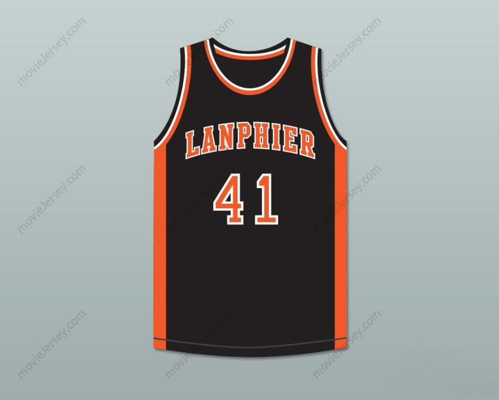 CUSTOM ANY Name Number ANDRE IGUODALA 41 LANPHIER HIGH SCHOOL LIONS BLACK BASKETBALL JERSEY 3 Top Stitched S-6XL