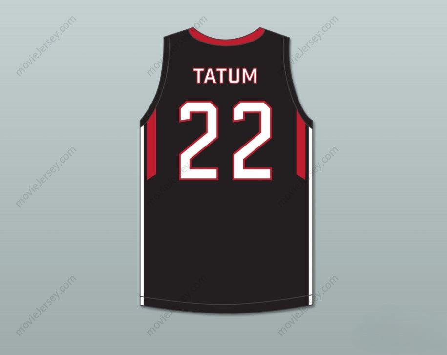 CUSTOM ANY Name Number JAYSON TATUM 22 CHAMINADE COLLEGE PREPARATORY SCHOOL RED DEVILS BLACK BASKETBALL JERSEY 2 Top Stitched S-6XL