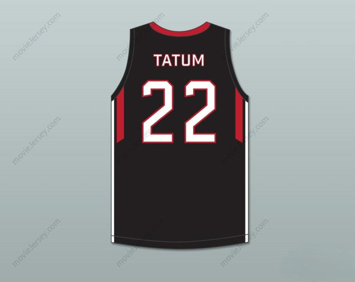 CUSTOM ANY Name Number JAYSON TATUM 22 CHAMINADE COLLEGE PREPARATORY SCHOOL RED DEVILS BLACK BASKETBALL JERSEY 2 Top Stitched S-6XL