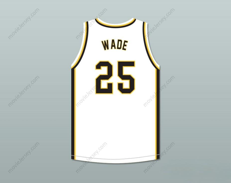 CUSTOM ANY Name Number DWYANE WADE 25 HAROLD L. RICHARDS HIGH SCHOOL BULLDOGS WHITE BASKETBALL JERSEY 4 Top Stitched S-6XL