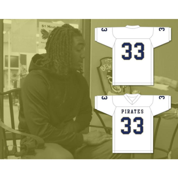 CUSTOM ANY Name Number KIRKLAND JOSEPH 33 INDEPENDENCE COMMUNITY COLLEGE PIRATES Football Jersey Top Stitched S-6XL