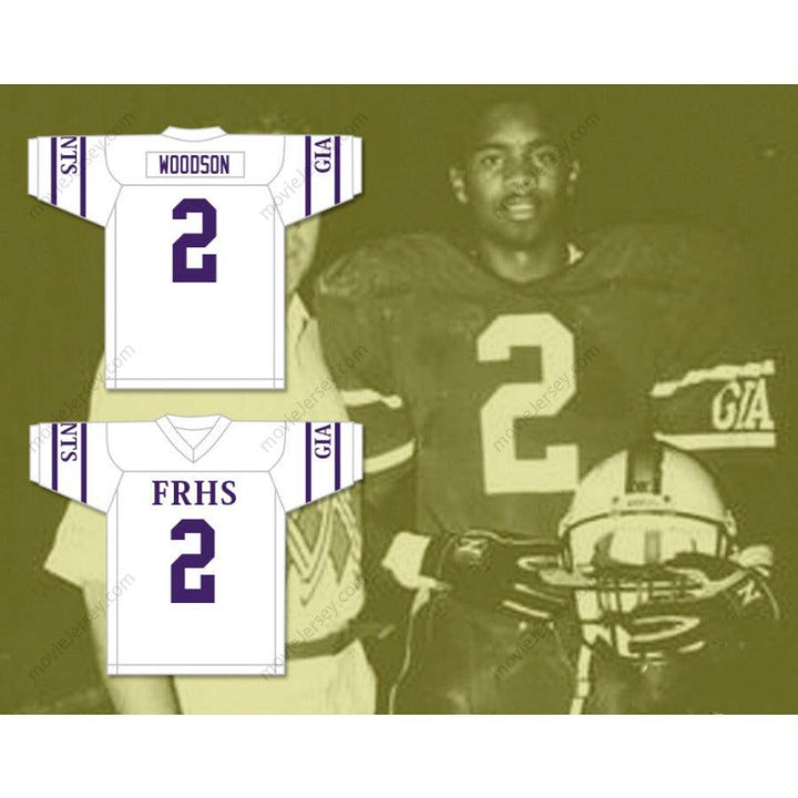 CUSTOM ANY Name Number CHARLES WOODSON 2 FREMONT ROSS HIGH SCHOOL LITTLE GIANTS Football Jersey Top Stitched S-6XL