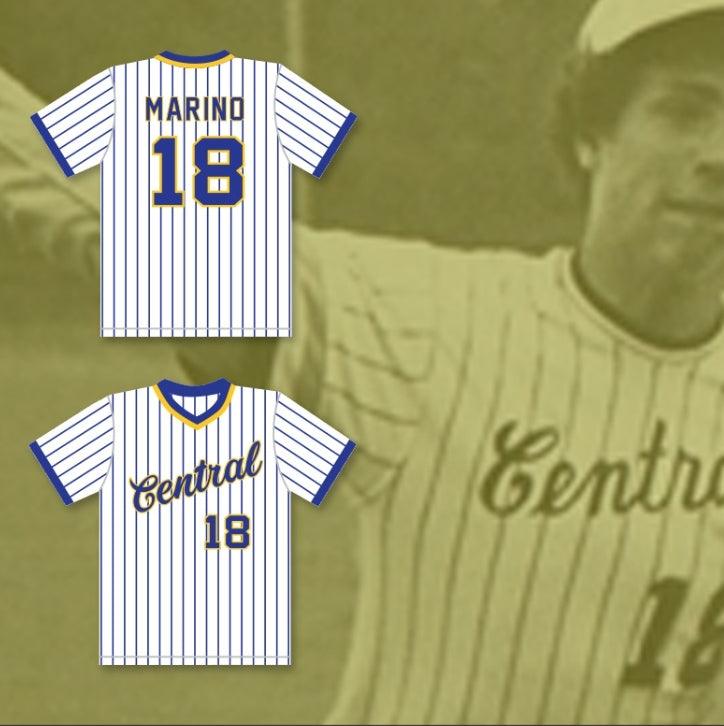 Custom Any Name Number DAN MARINO 18 CENTRAL CATHOLIC HIGH SCHOOL PINSTRIPED BASEBALL JERSEY Top Stitched S-6XL