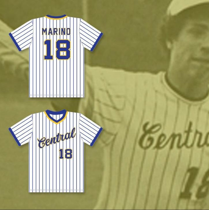 Custom Any Name Number DAN MARINO 18 CENTRAL CATHOLIC HIGH SCHOOL PINSTRIPED BASEBALL JERSEY Top Stitched S-6XL