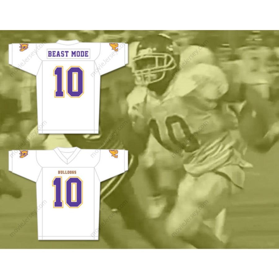 CUSTOM MARSHAWN BEAST MODE LYNCH 10 TECHNICAL FOOTBALL JERSEY INCLUDES Top Stitched S-6XL