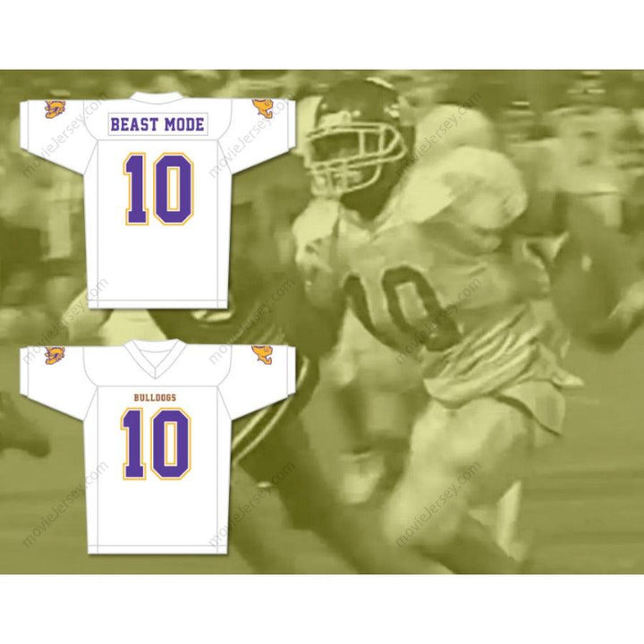 CUSTOM MARSHAWN BEAST MODE LYNCH 10 TECHNICAL FOOTBALL JERSEY INCLUDES Top Stitched S-6XL