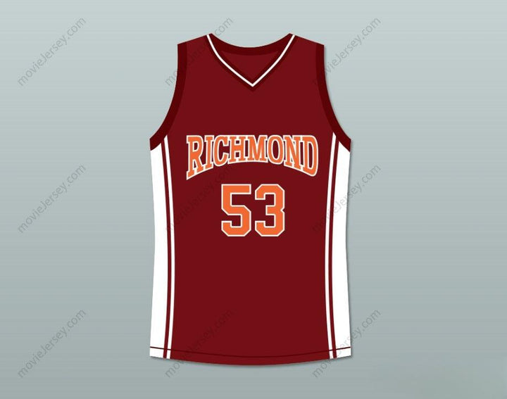 CUSTOM ANY Name Number NANA GBEWONYO JUNIOR BATTLE 53 RICHMOND OILERS HOME BASKETBALL JERSEY COACH CARTER Top Stitched S-6XL