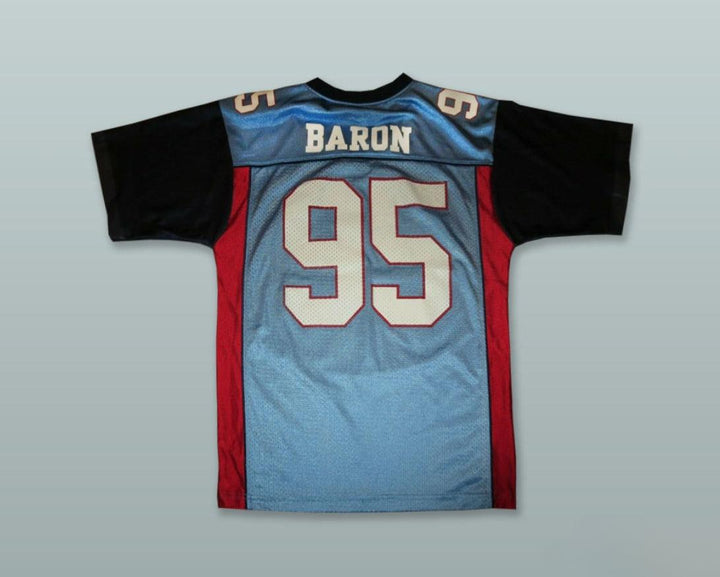 CUSTOM ANY Name Number James Baron 95 Nashville Kats Light Blue Football Jersey Top Stitched S-6XL