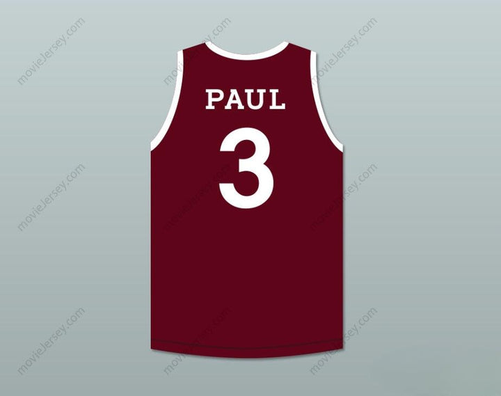 CUSTOM ANY Name Number CHRIS PAUL 3 CLIFFORD & SONS MAROON BASKETBALL JERSEY Top Stitched S-6XL