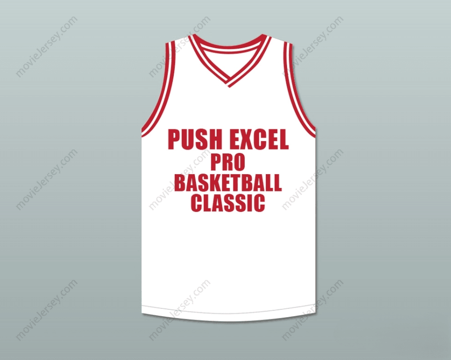 CUSTOM ANY Name Number OLDEN POLYNICE 52 PUSH EXCEL PRO BASKETBALL CLASSIC WHITE BASKETBALL JERSEY 1988 CHARITY EVENT Top Stitched S-6XL