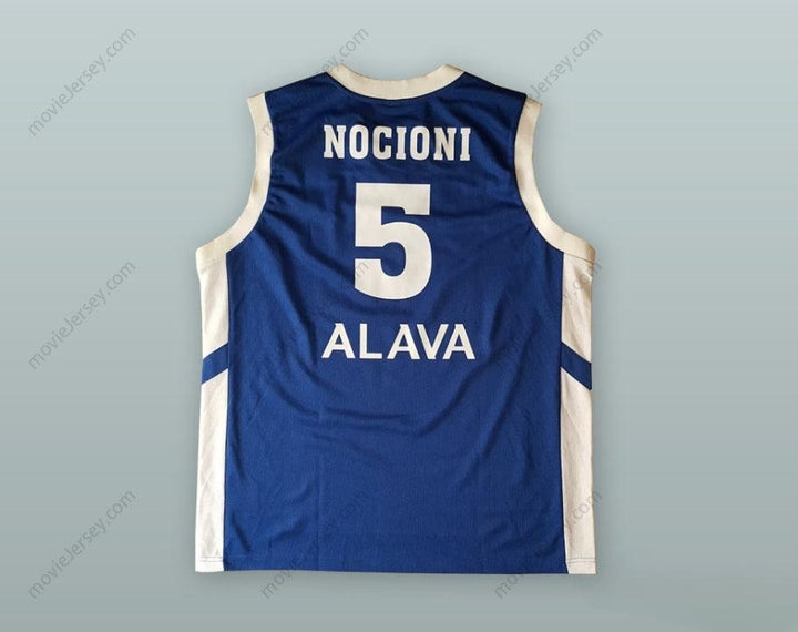 CUSTOM ANY Name Number ANDRES NOCIONI 5 TAU CERAMICA BLUE BASKETBALL JERSEY Top Stitched S-6XL