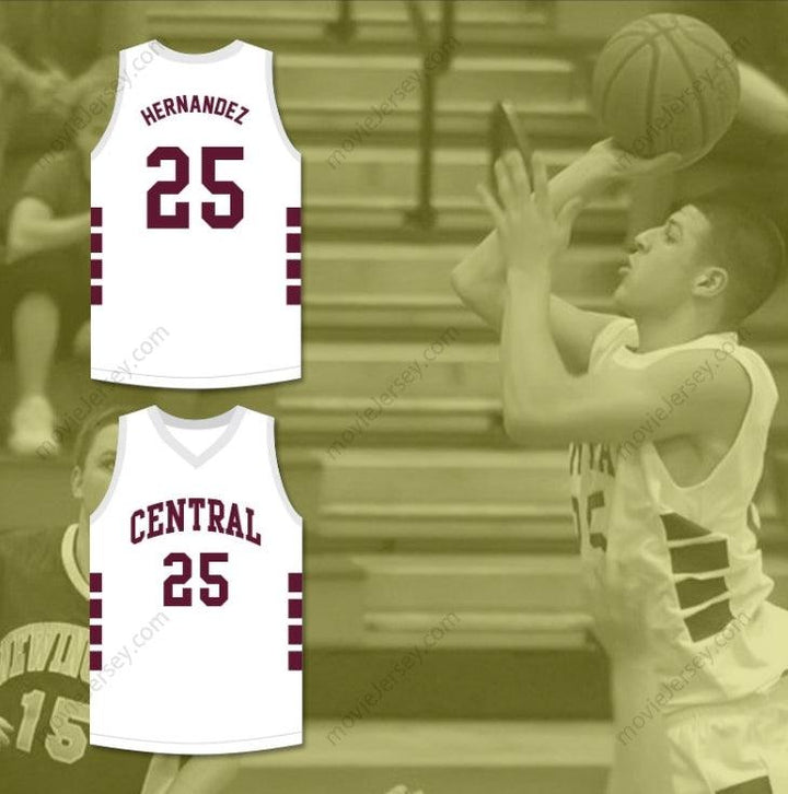 CUSTOM ANY Name Number AARON HERNANDEZ 25 BRISTOL CENTRAL RAMS WHITE BASKETBALL JERSEY KILLER INSIDE: THE MIND OF AARON HERNANDEZ Top Stitched S-6XL