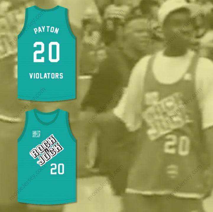 CUSTOM ANY Name Number GARY PAYTON 20 VIOLATORS BASKETBALL JERSEY 3RD ANNUAL ROCK N' JOCK B-BALL JAM 1993 Top Stitched S-6XL